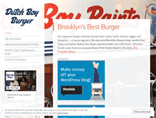 Tablet Screenshot of dutchboyburger.com